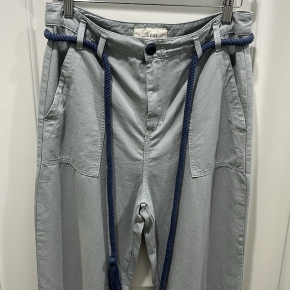 NWT The Great The Voyager Pant Seaside Chino with Belt Relaxed Fit Pants Sz 29 - Picture 3 of 9